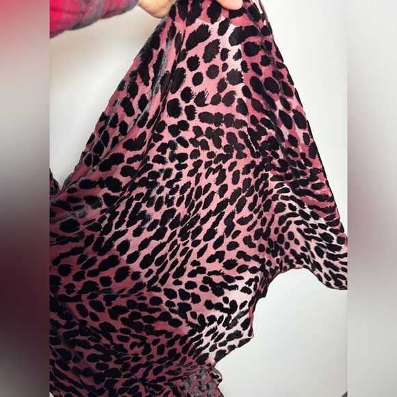 DIANE VON FURSTENBERG KATHERINE WRAP Merlot Animal Leopard print - Picture 10 of 12